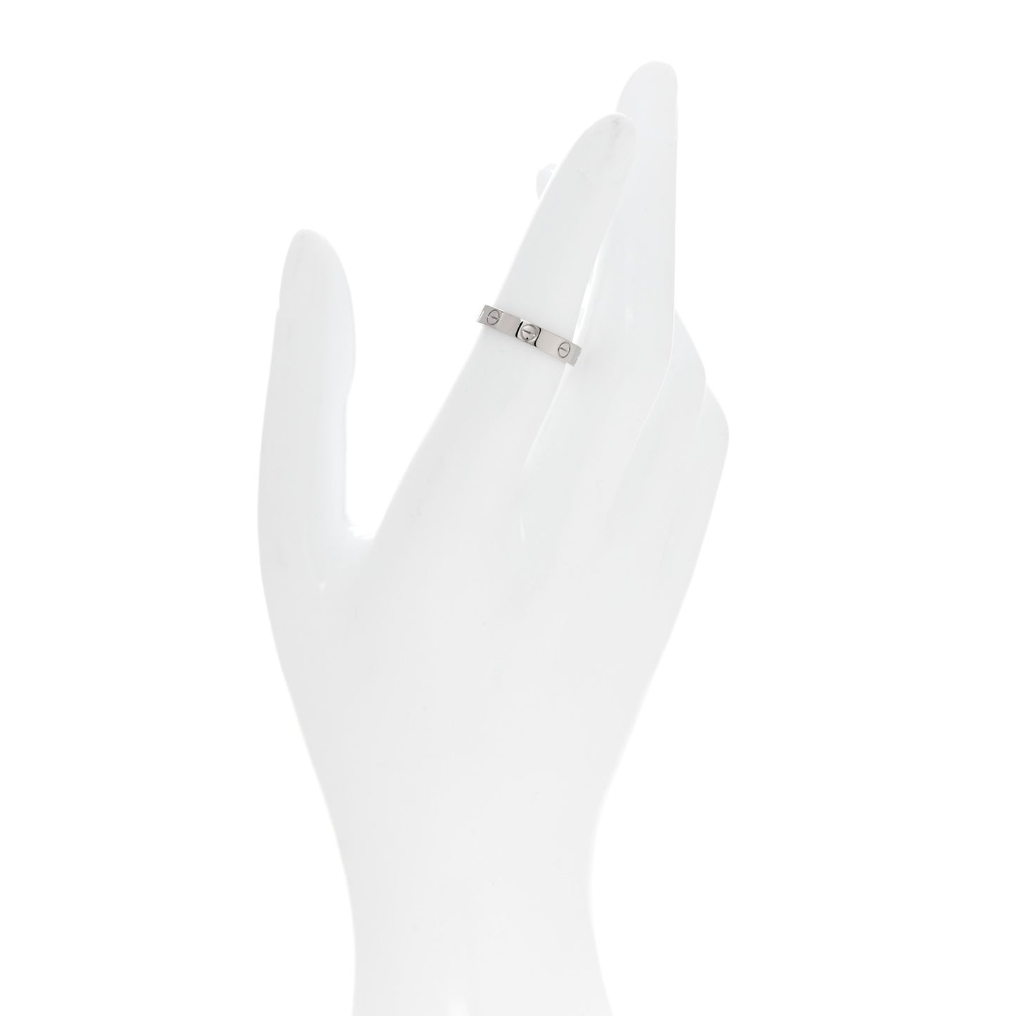 18K White Gold 3.5mm LOVE Wedding Band Ring 50 5.25