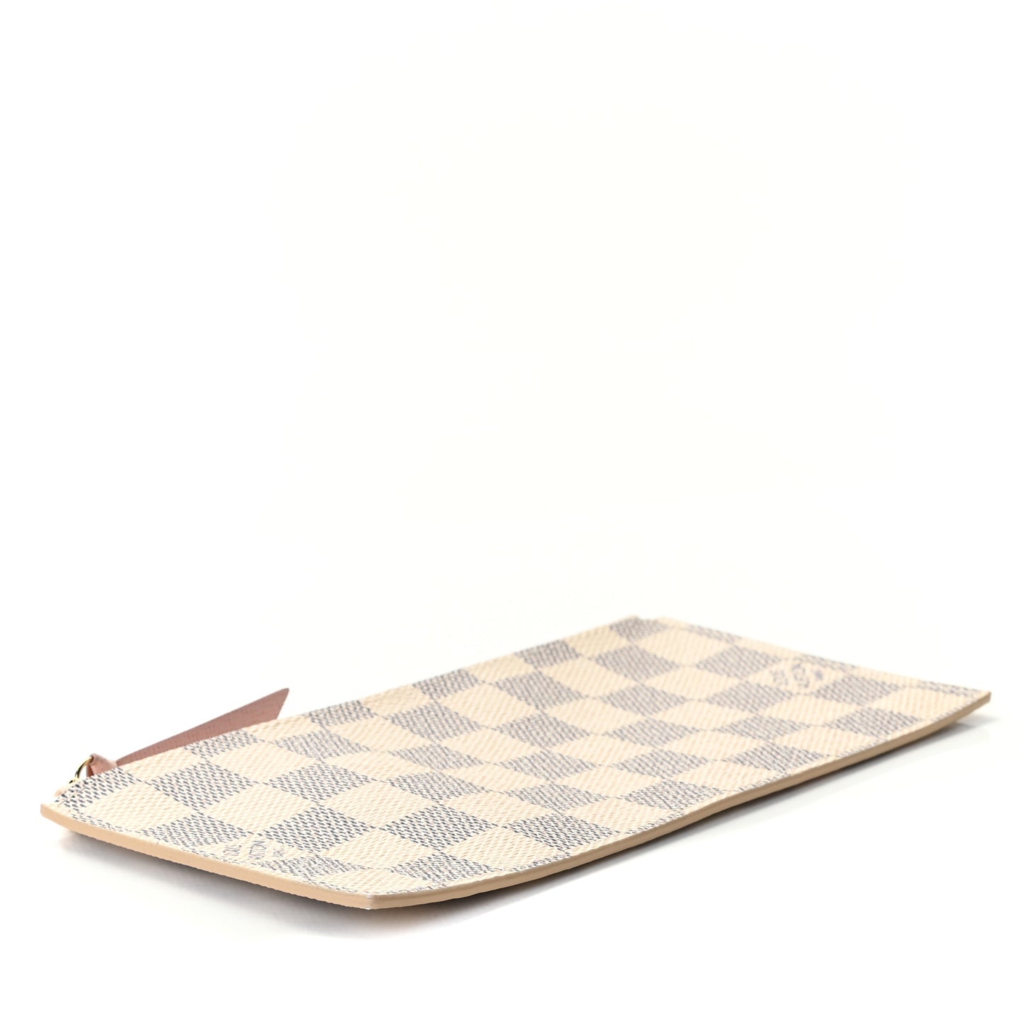 Damier Azur Felicie Chain Wallet Zippered Insert Rose Ballerine