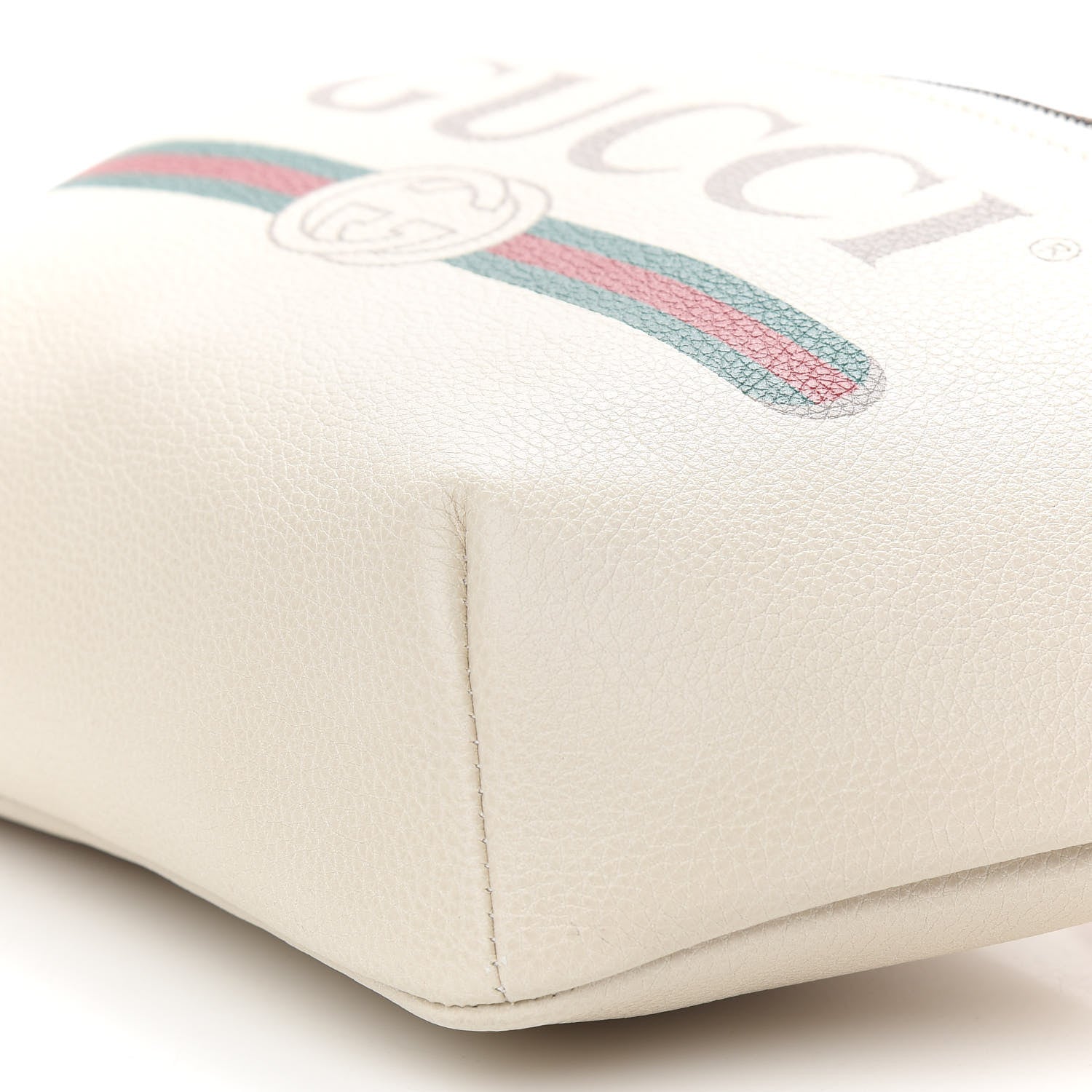 Gucci Grained Calfskin Logo Belt Bag White 9 of 9