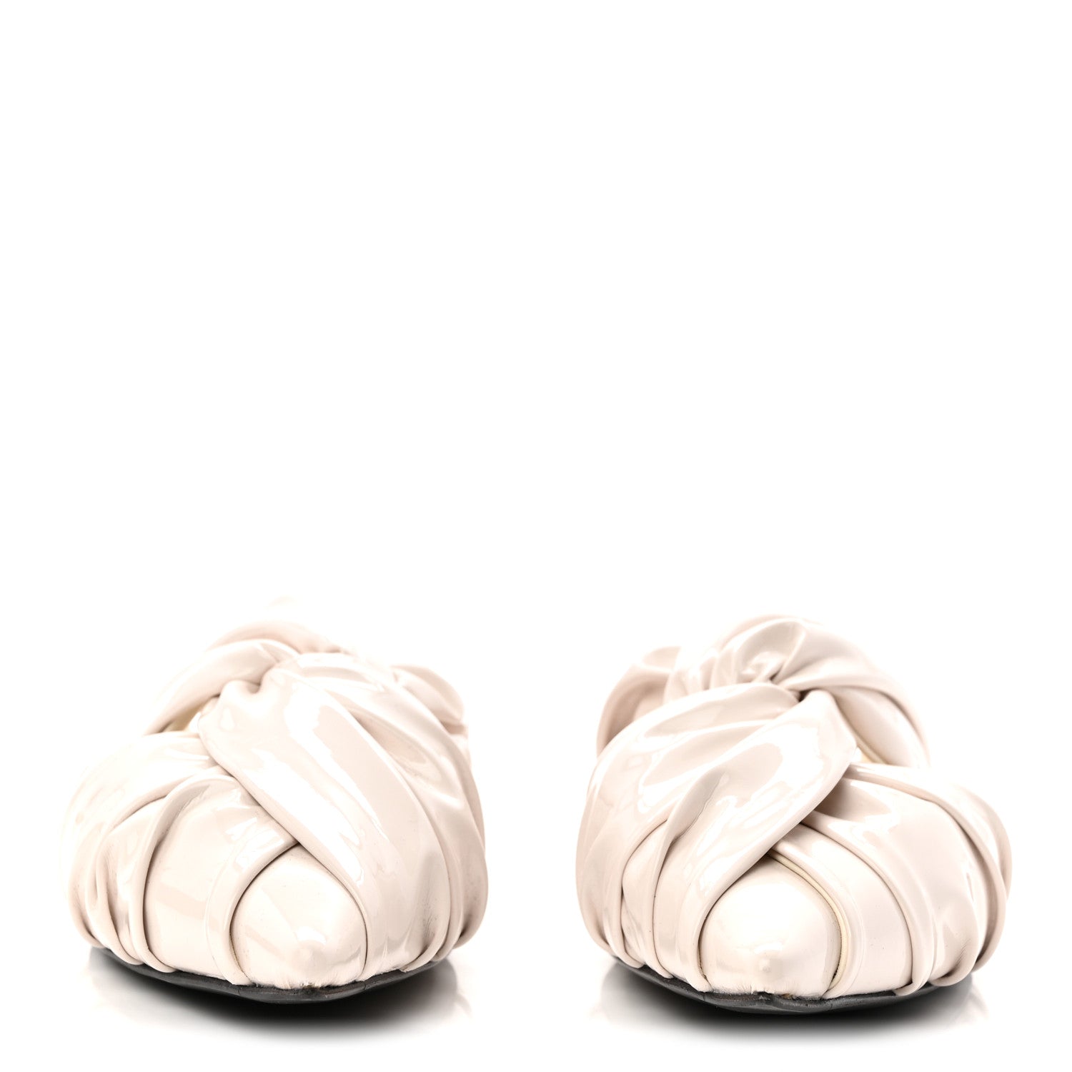 Givenchy Patent Show Twist Flat Mule Sandals 38 Ivory 3 of 10