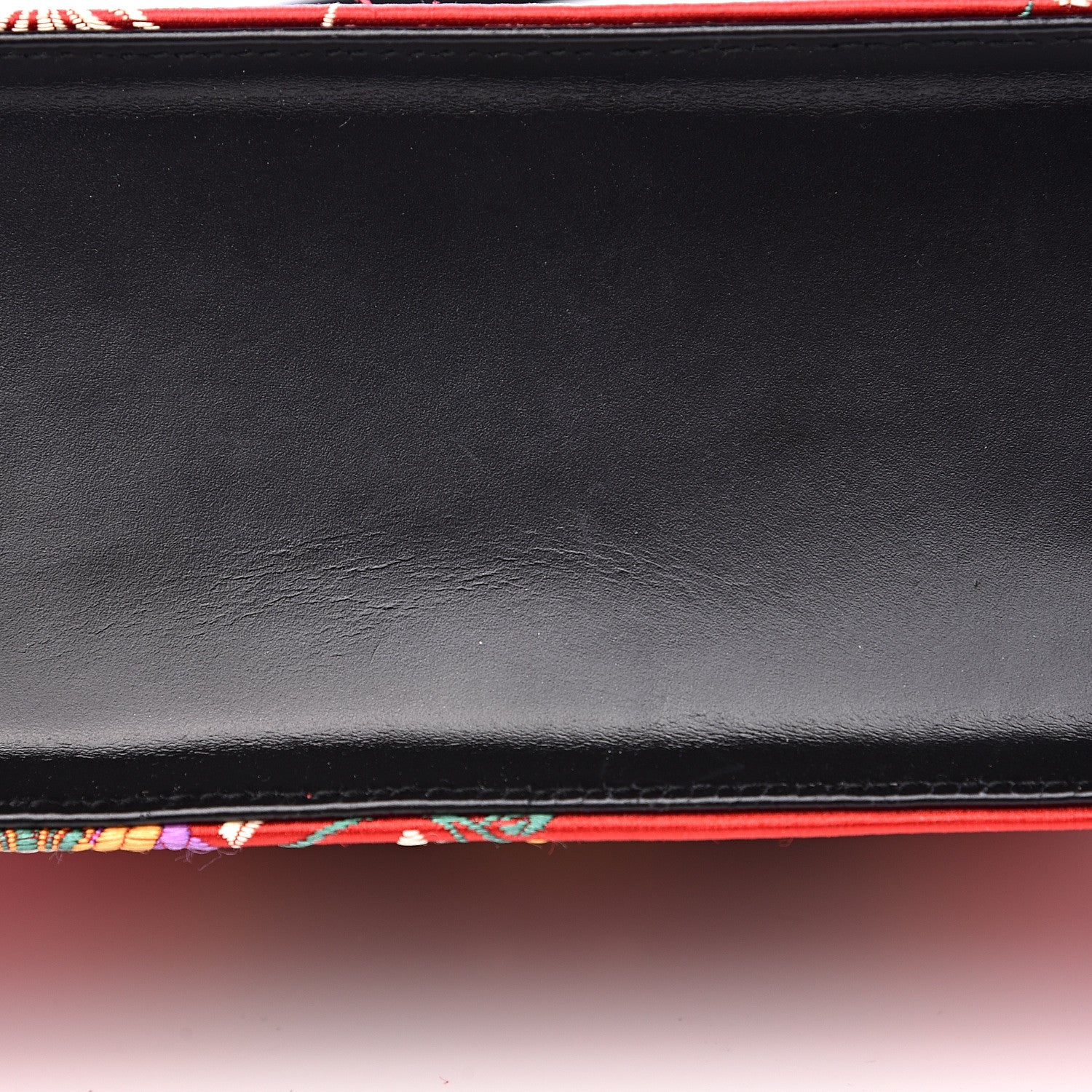 Gucci Jacquard Floral Mini Sylvie Top Handle Bag Red Multicolor Black 10 of 13