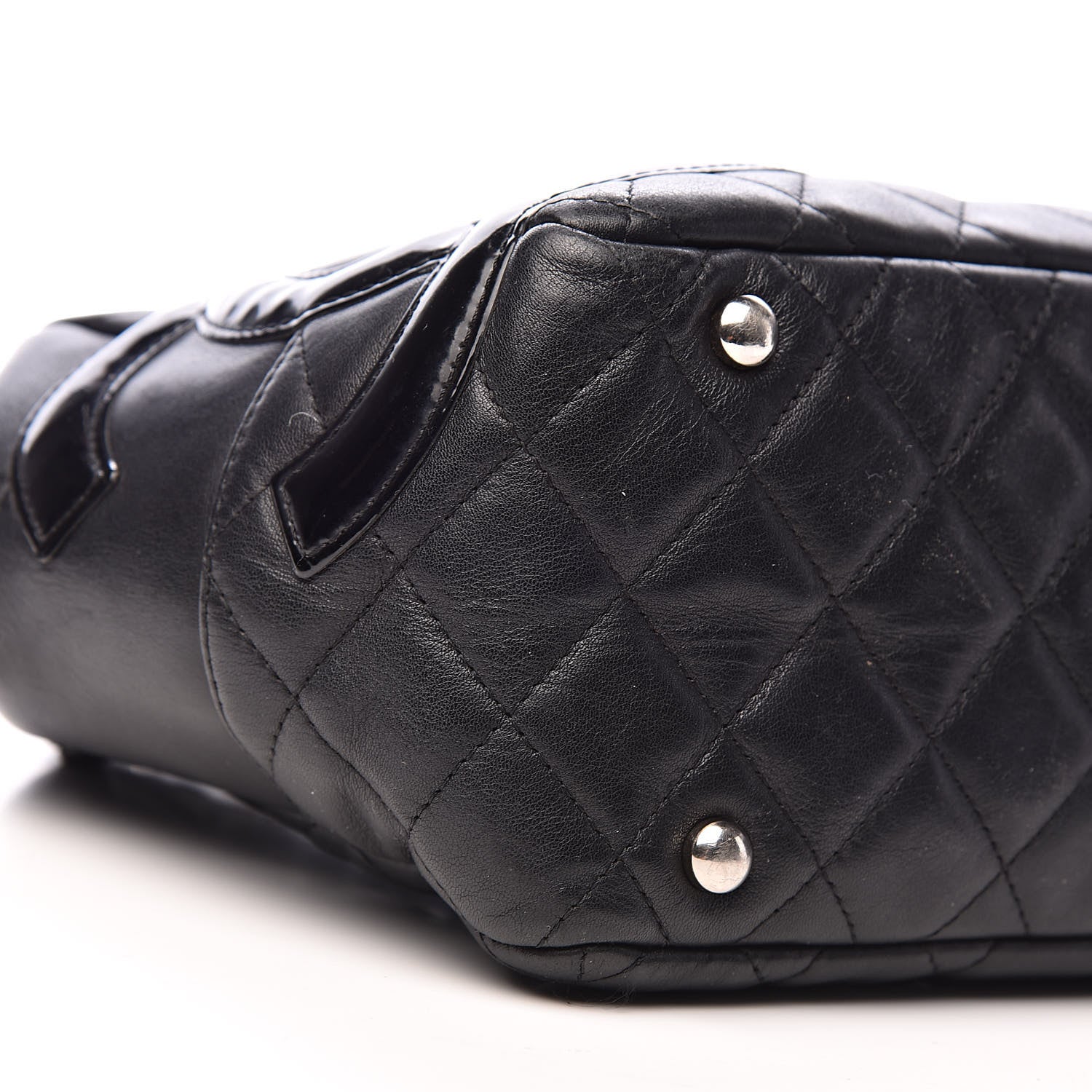Chanel Calfskin Quilted Large Cambon Bowler Black 12 of 14