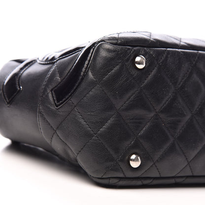 Chanel Calfskin Quilted Large Cambon Bowler Black 12 of 14