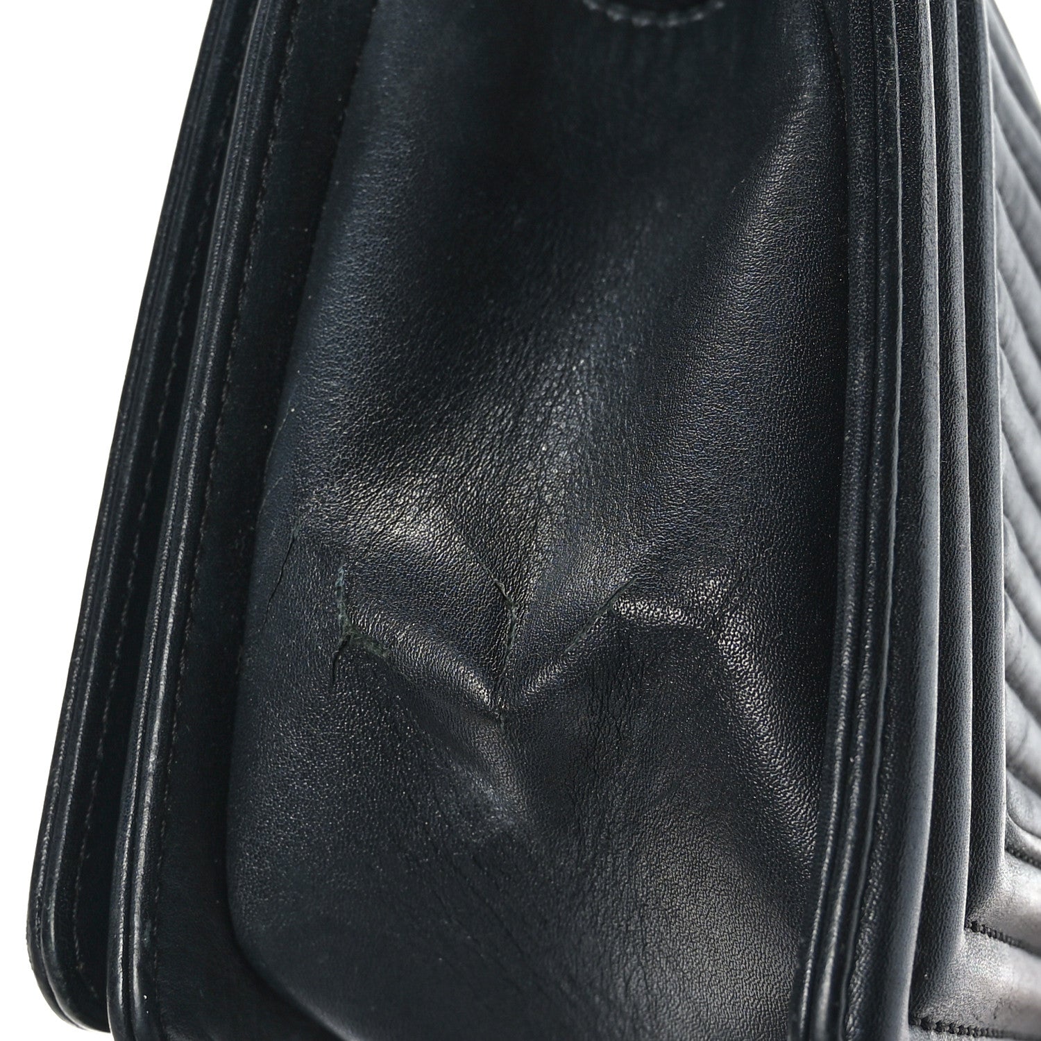 Chanel Calfskin Horizontal Quilted Medium Boy Flap Black Black 9 of 9