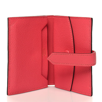 Hermes Chevre Mysore Mini Bearn Wallet Rose Lipstick 5 of 11
