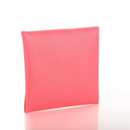Hermes Chevre Mysore Bastia Coin Purse Rose Azalee 3 of 7