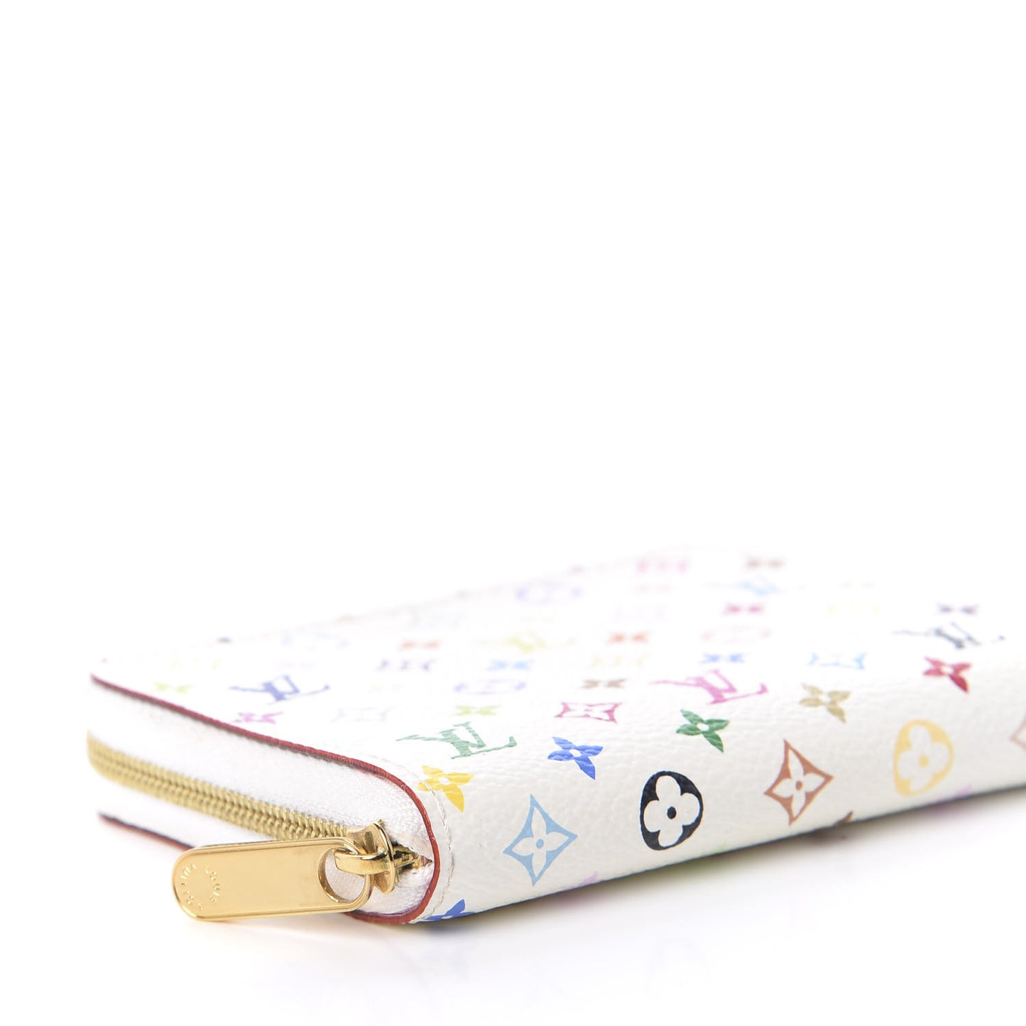 Monogram Multicolor Zippy Coin Purse Wallet White Litchi