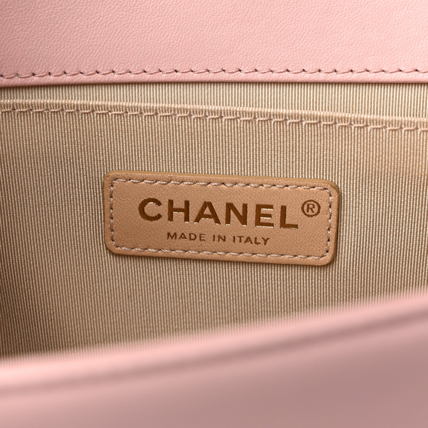 Chanel Lambskin Quilted Medium Chain Detail Boy Flap Light Pink 5 of 10