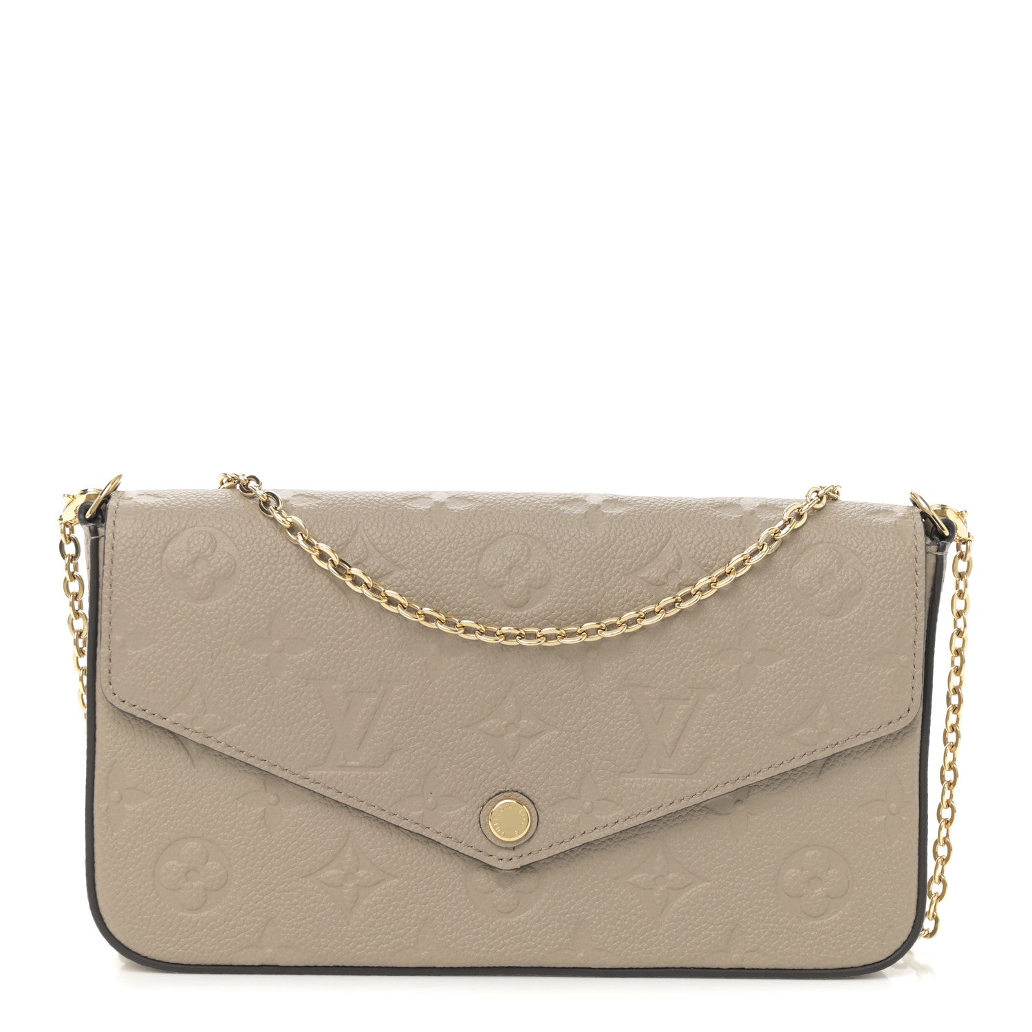 Louis Vuitton Empreinte Pochette Felicie Chain Wallet Tourterelle 1 of 11