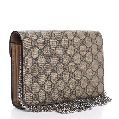 Gucci GG Supreme Monogram Mini Dionysus Chain Wallet Beige Taupe 2 of 10
