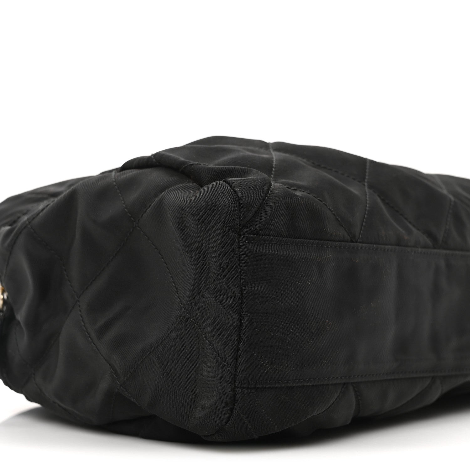 Prada Nylon Tessuto Quilted Shoulder Bag Black 8 of 9