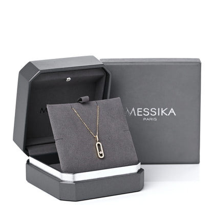 Messika 18K Yellow Gold Diamond LM Move Uno Pave Pendant Necklace 6 of 6