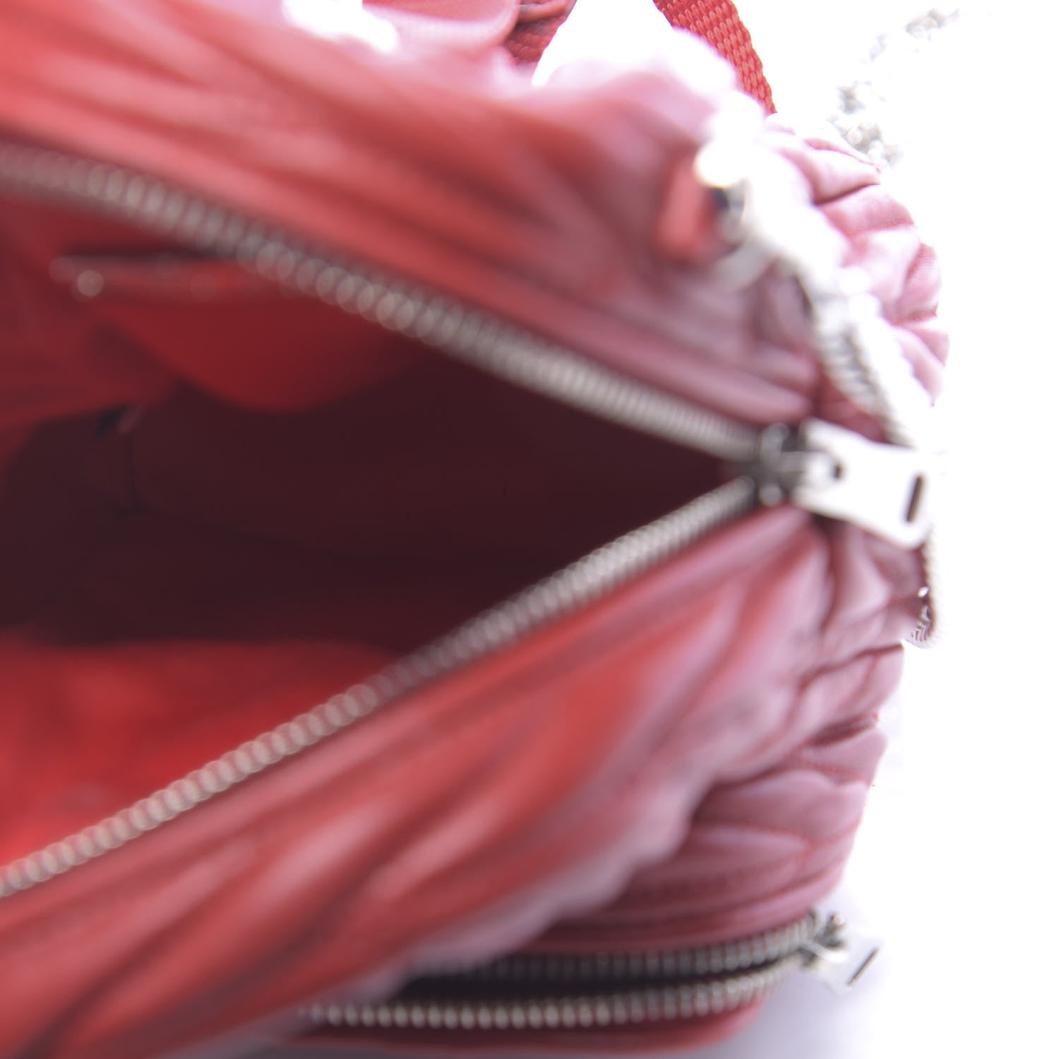 Miu Miu Nappa Matelasse Lux Mini Backpack Rosso 5 of 15