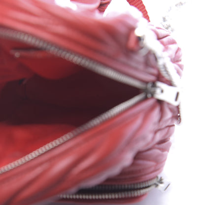 Miu Miu Nappa Matelasse Lux Mini Backpack Rosso 5 of 15