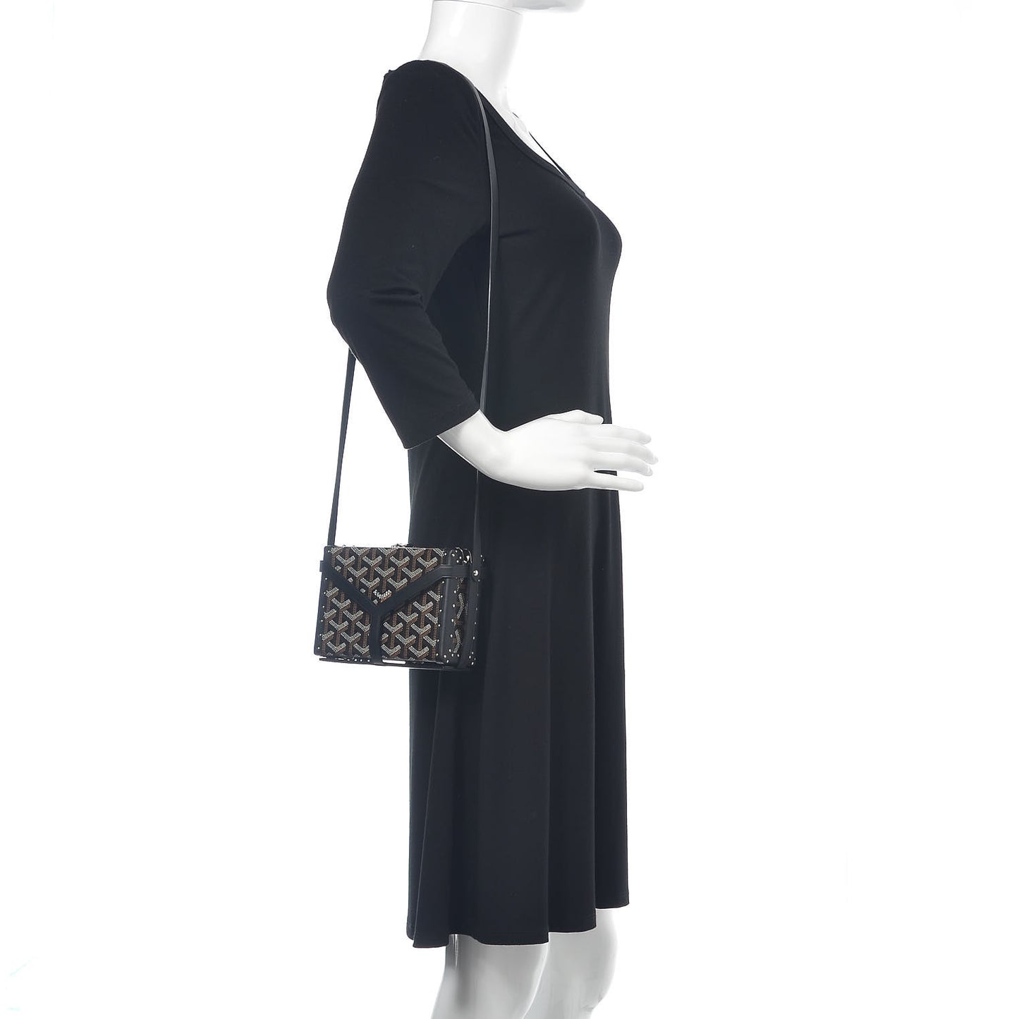 Goyardine Minaudiere Trunk Bag Black