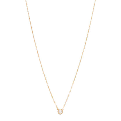 Tiffany 18K Rose Gold Diamond .14ct Elsa Peretti Diamonds by the Yard Pendant Necklace 1 of 5