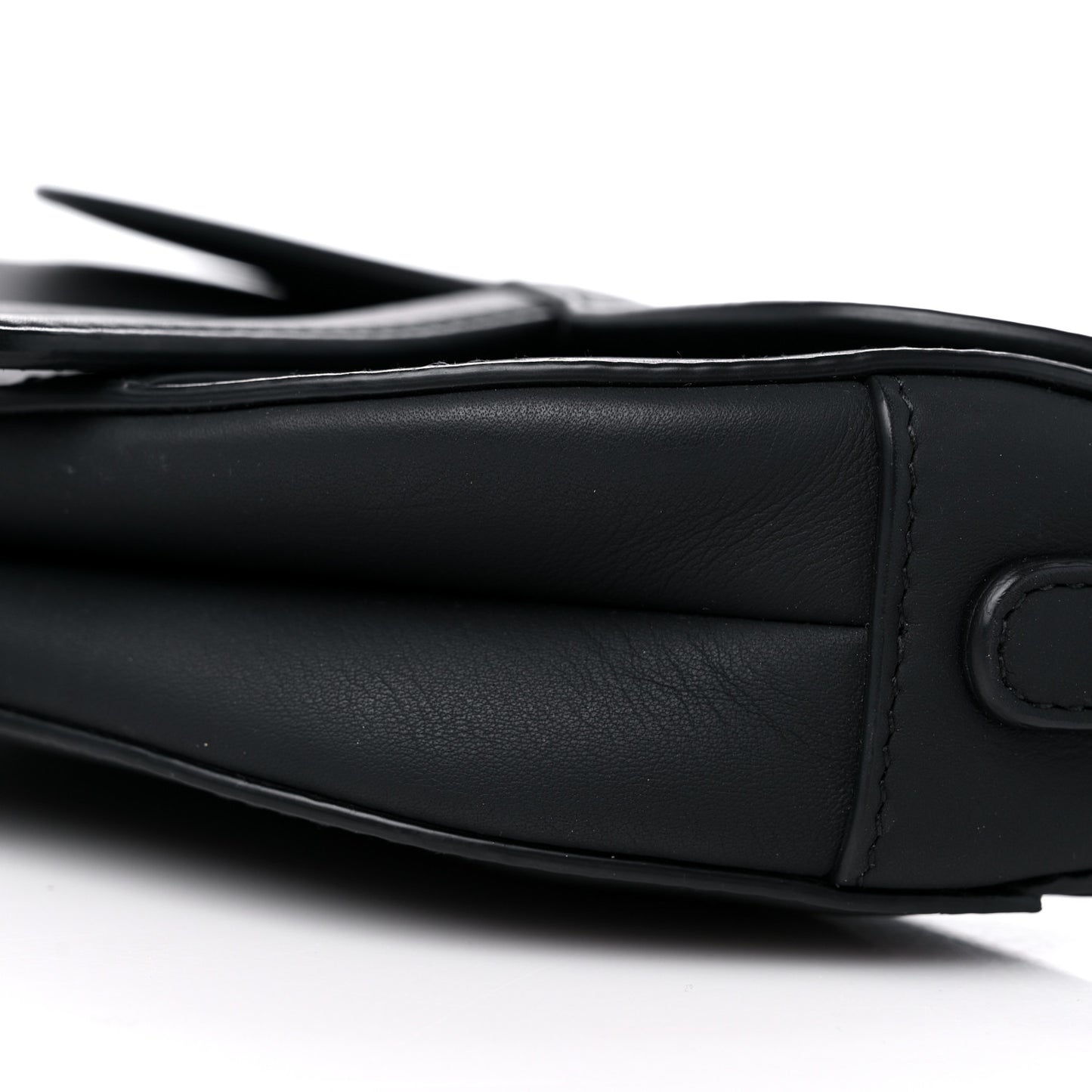 Ultra Matte Calfskin Mini Saddle Bag Black
