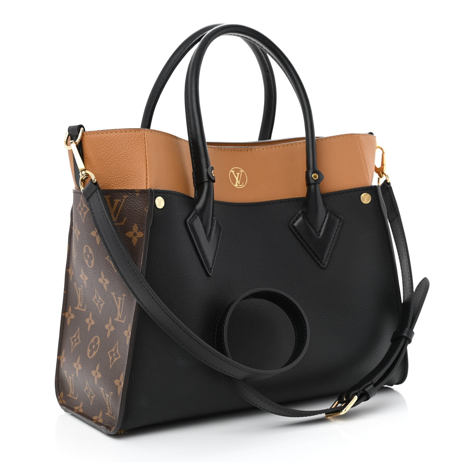 Louis Vuitton Calfskin Monogram On My Side Black 3 of 9
