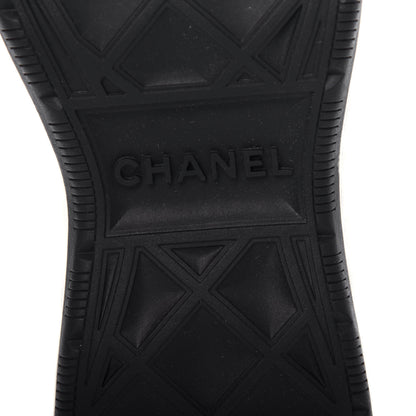 Chanel Velvet Calfskin Mixed Fibers CC Sneakers 38 Black 9 of 11