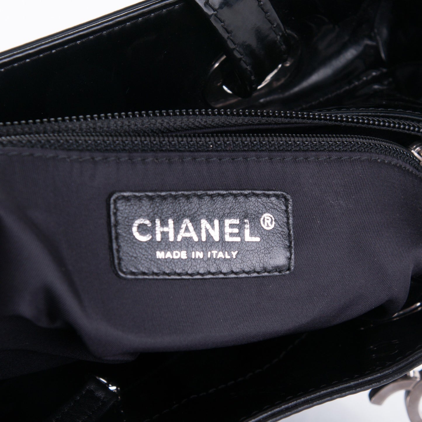 Vinyl Quilted Small Paris Biarritz Tote Black