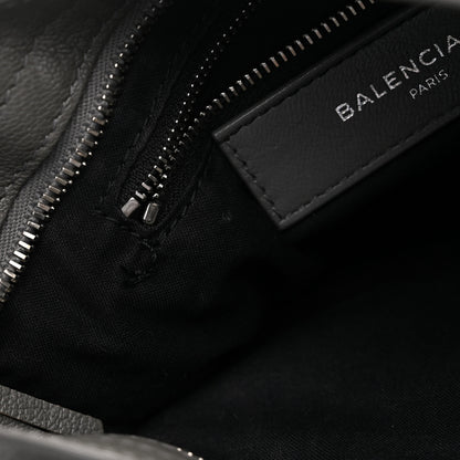 Balenciaga Chevre Silver Metallic Edge Hardware Mini City Bleu Acier 12 of 13