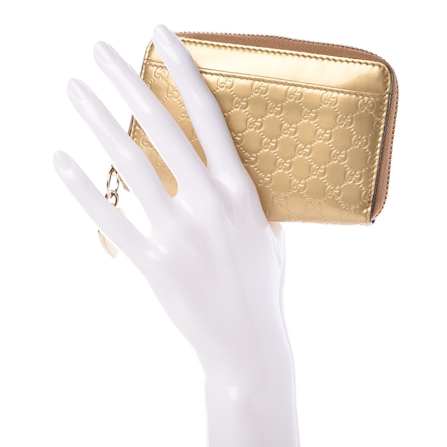 Gucci Microguccissima Zip Around Card Case Gold 2 of 7