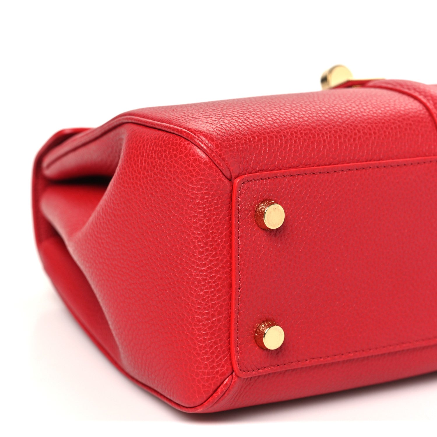 Celine Grained Calfskin Small 16 Top Handle Bag Red 8 of 9