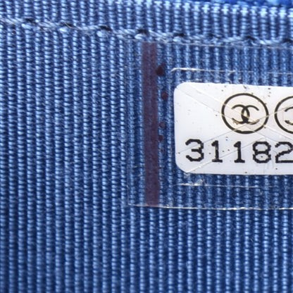 Chanel Caviar Quilted Mini Wallet On Chain WOC Blue 7 of 11