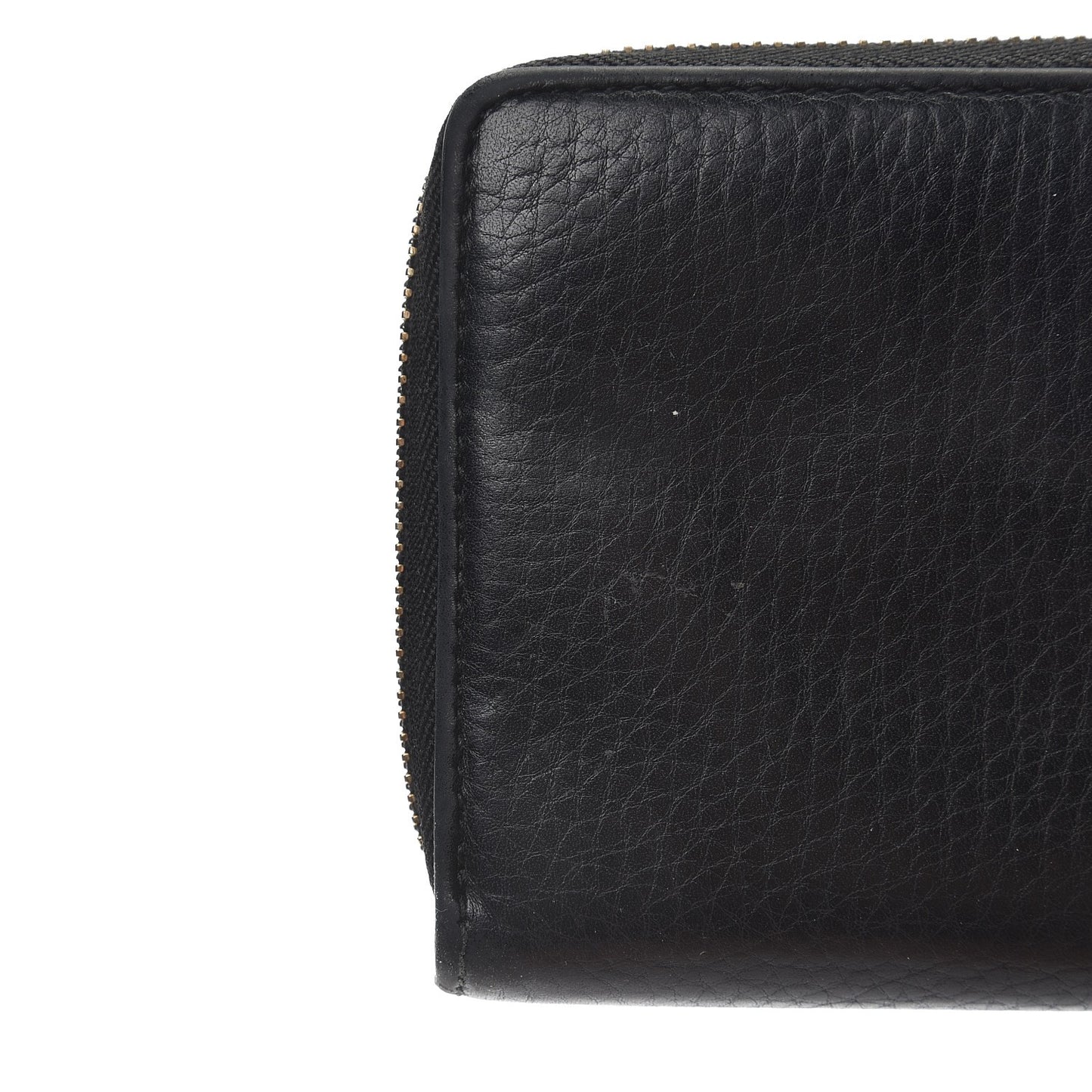 Pebbled Calfskin Soho Zip Around Wallet Black