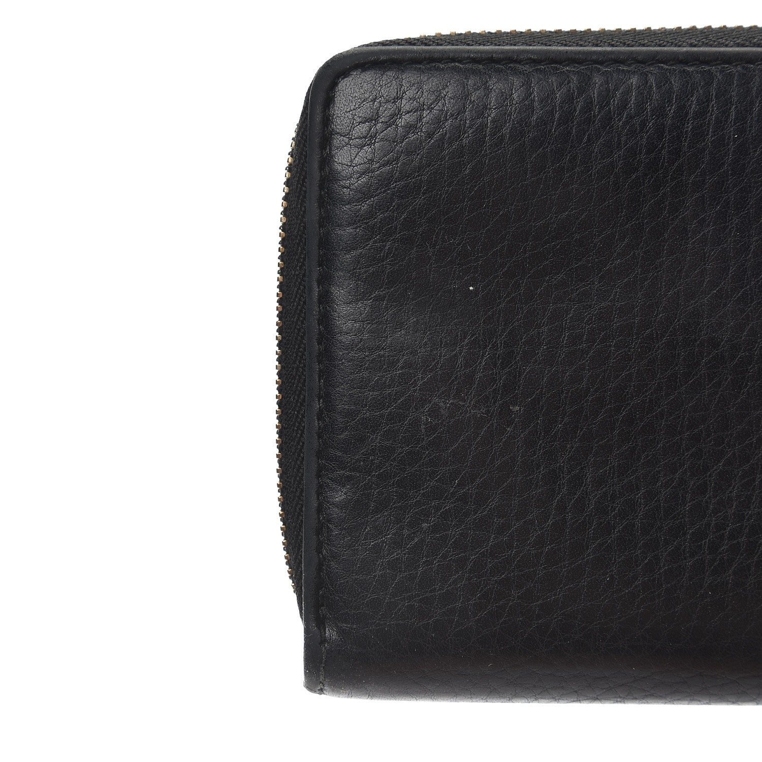 Gucci Pebbled Calfskin Soho Zip Around Wallet Black 8 of 10