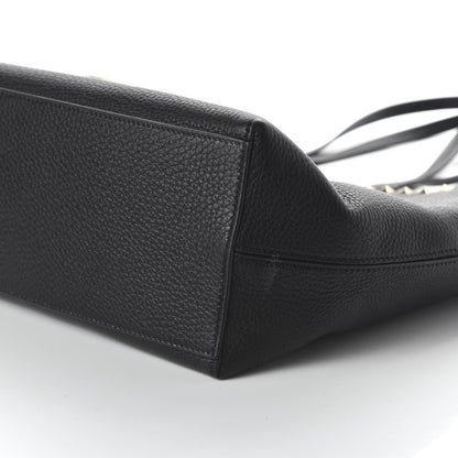 Valentino Garavani Grained Calfskin Rockstud Shoulder Tote Black 7 of 9