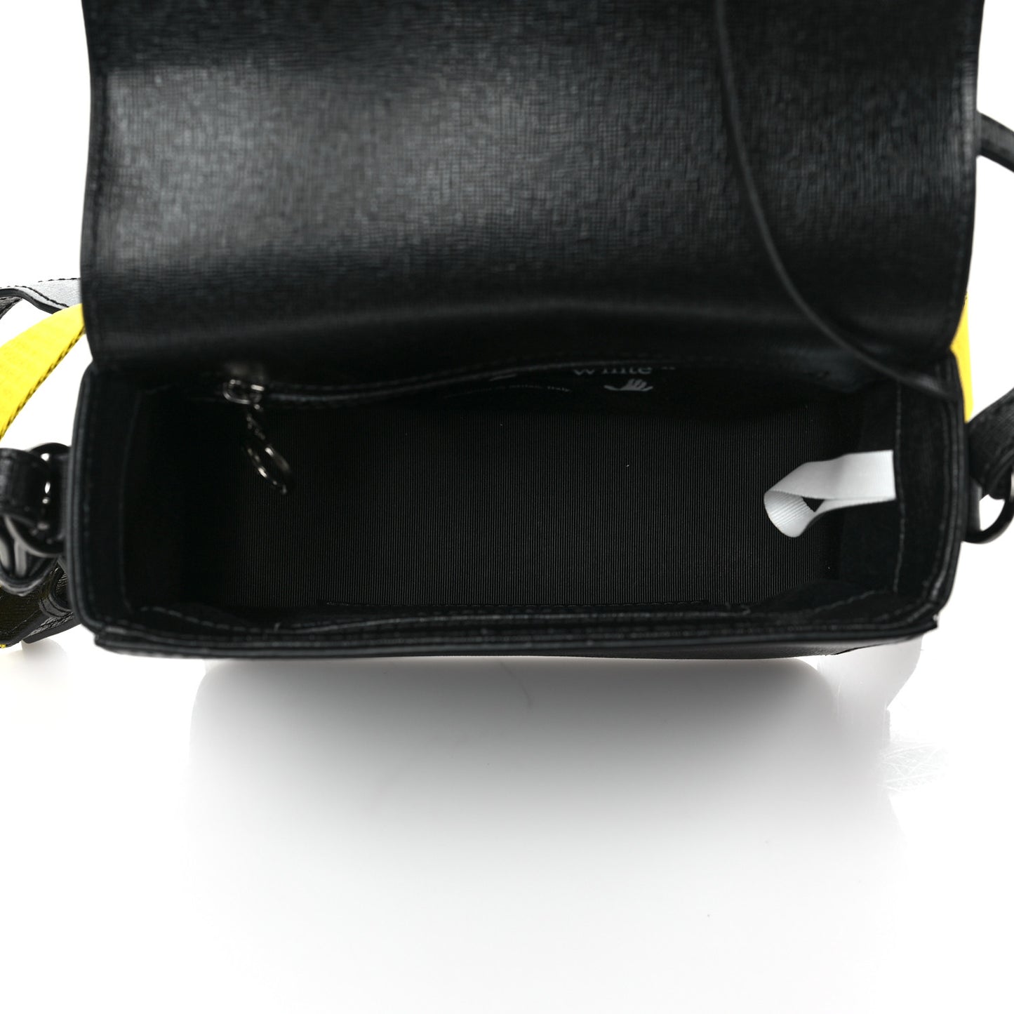 Calfskin Diag Flap Bag Black White