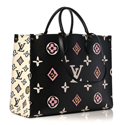 Louis Vuitton Monogram Giant Wild At Heart Onthego GM Black 2 of 7