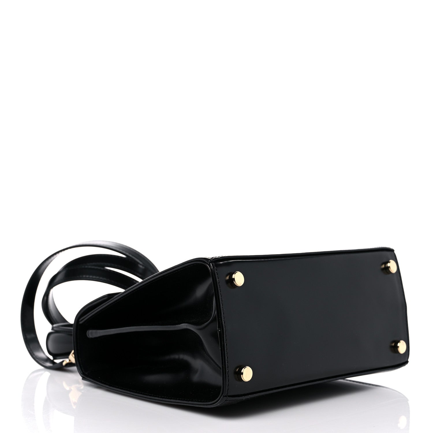 Salvatore Ferragamo Brushed Off Calfskin Iconic Top Handle Bag Black 4 of 9