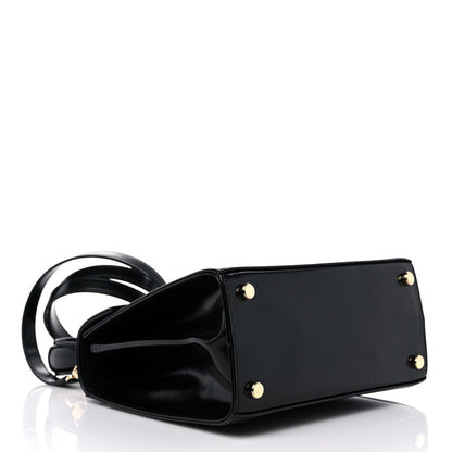 Salvatore Ferragamo Brushed Off Calfskin Iconic Top Handle Bag Black 4 of 9