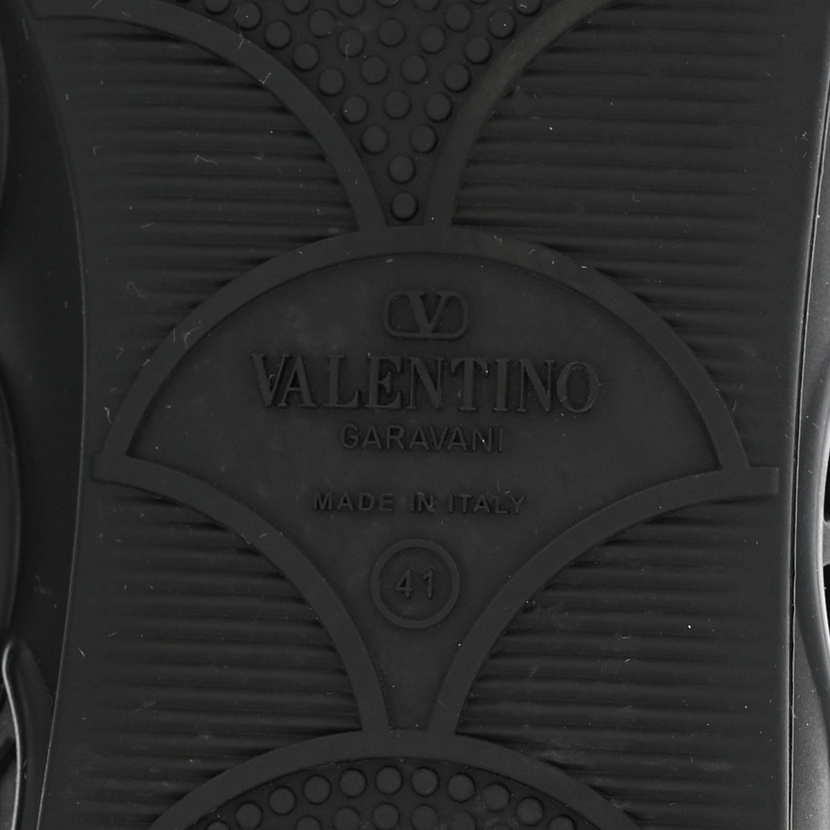 Valentino Garavani Scalloped Rubber VLogo Ondette Ballerina Flats 41 Black 7 of 9