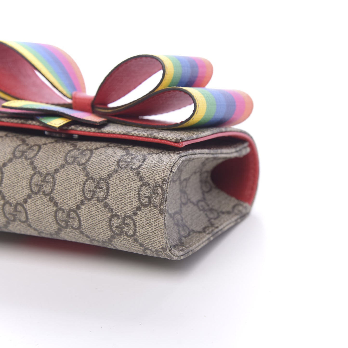 GG Supreme Monogram Childrens Rainbow Butterfly Belt Bag