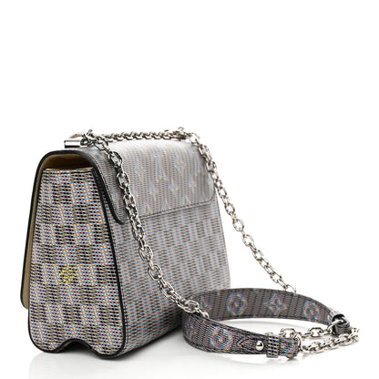 Louis Vuitton Calfskin Monogram LV Pop Twist Shoulder Bag MM Blue 3 of 13