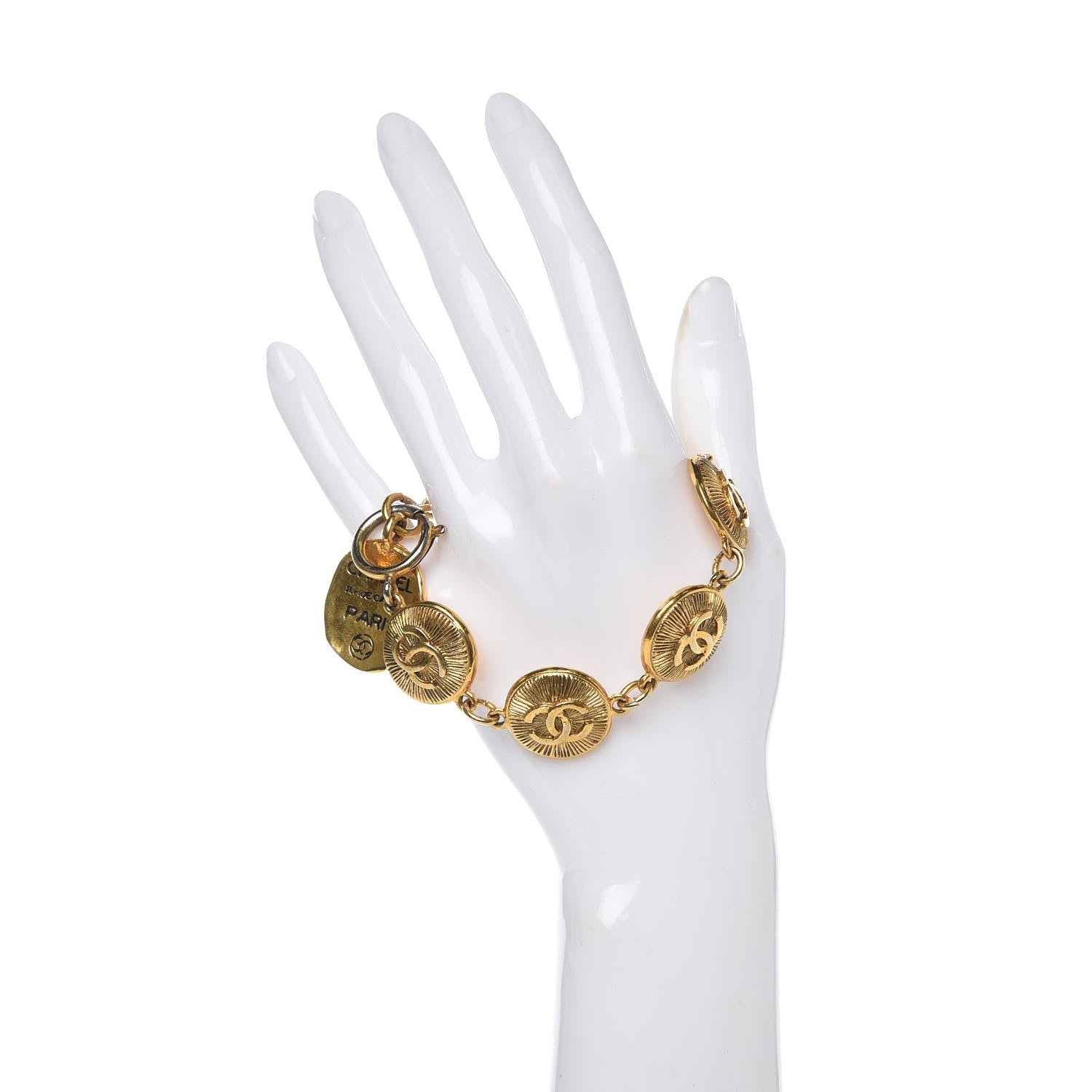 Chanel CC Medallion Bracelet Gold 2 of 4