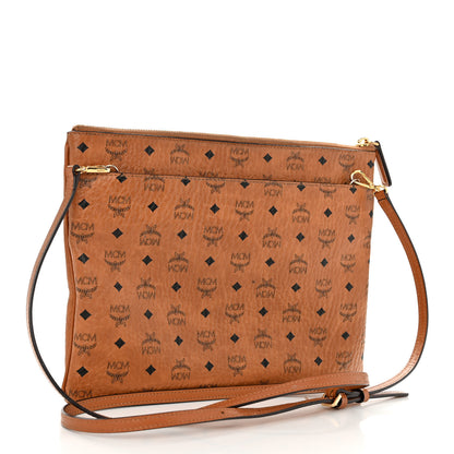 MCM Visetos Medium Crossbody Pouch Cognac 3 of 10
