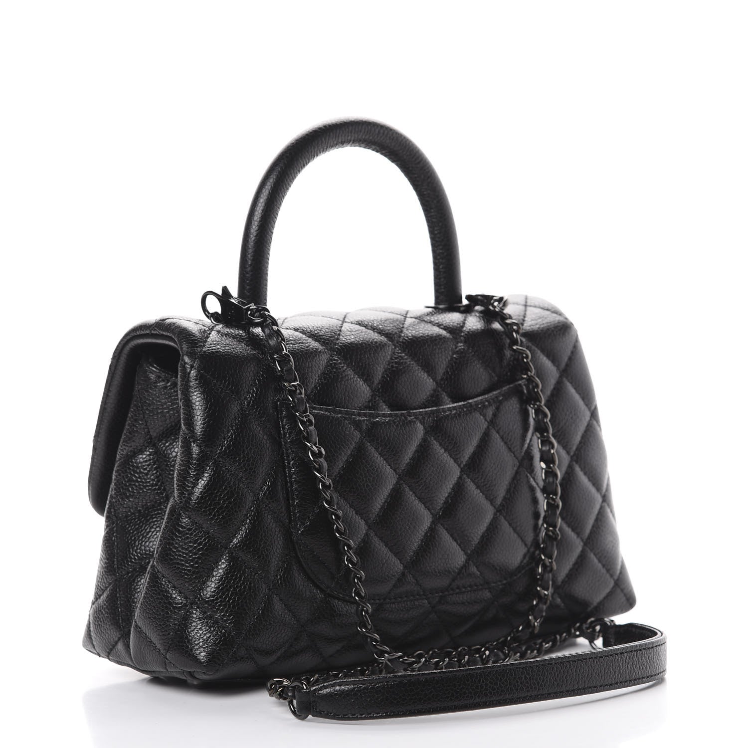 Chanel Caviar Quilted Mini Coco Handle Flap So Black 2 of 9