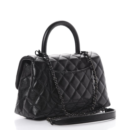 Chanel Caviar Quilted Mini Coco Handle Flap So Black 2 of 9