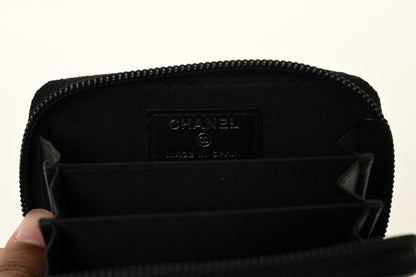 Chanel Caviar Quilted Boy Zip Around Coin Purse Wallet Black 12 of 20