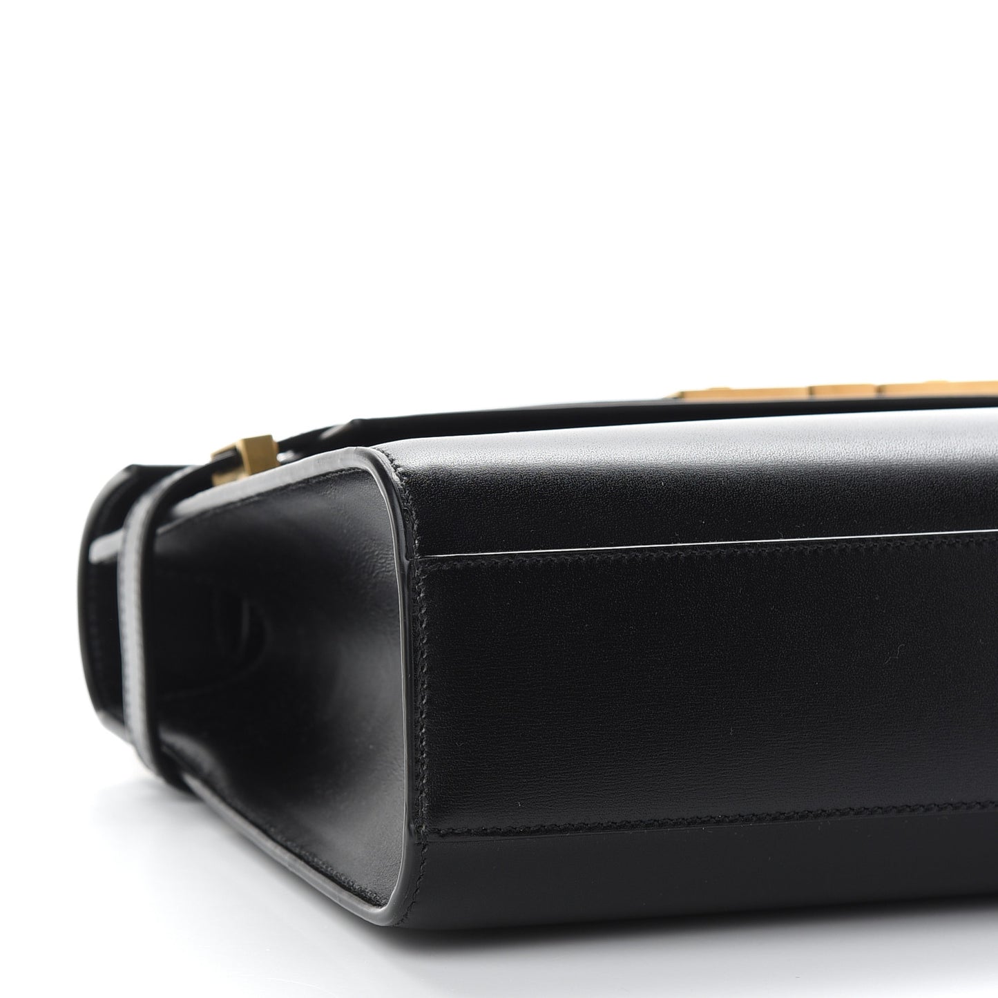 Smooth Calfskin Manhattan Shoulder Bag Black