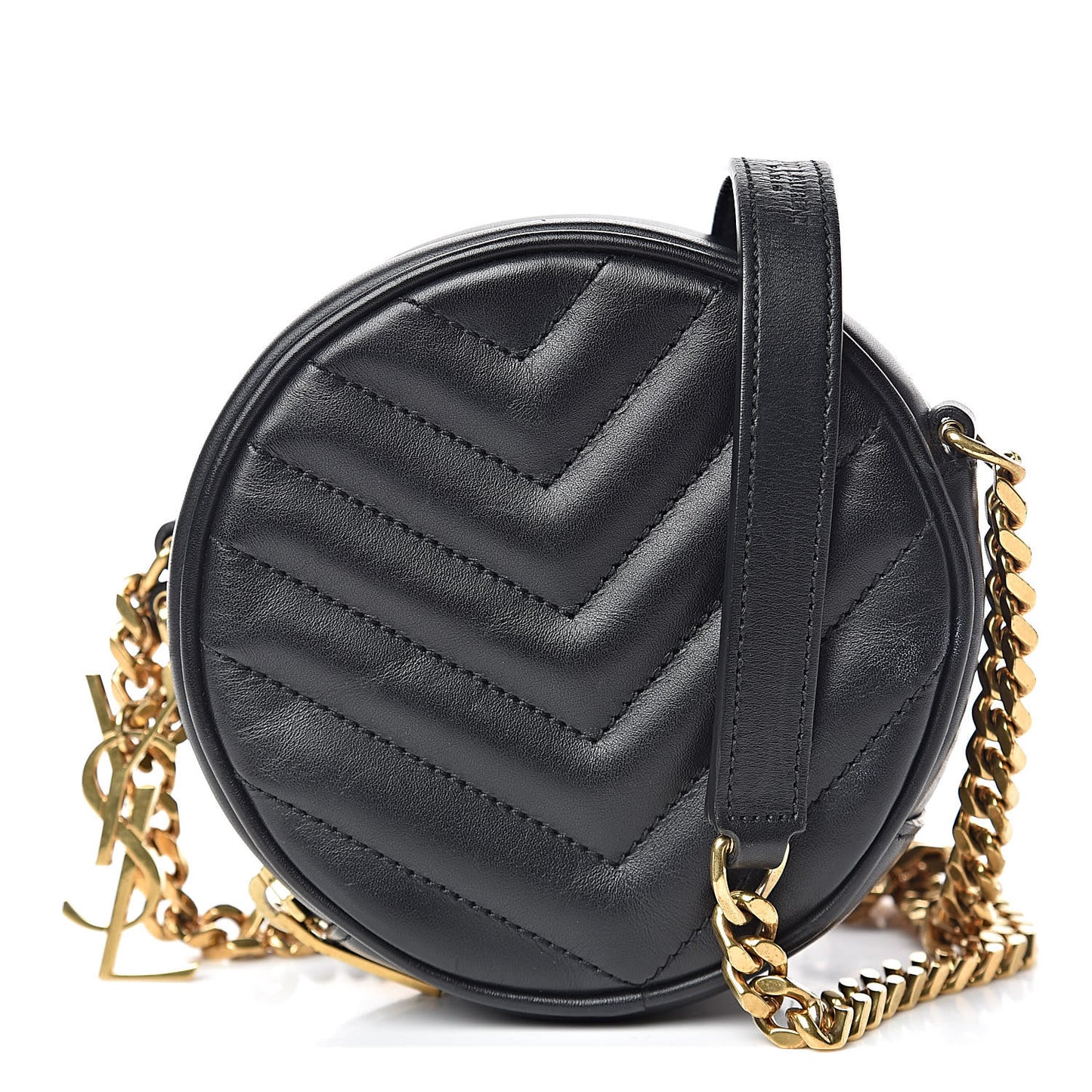 Calfskin Matelasse Small Monogram Bubble Crossbody Black