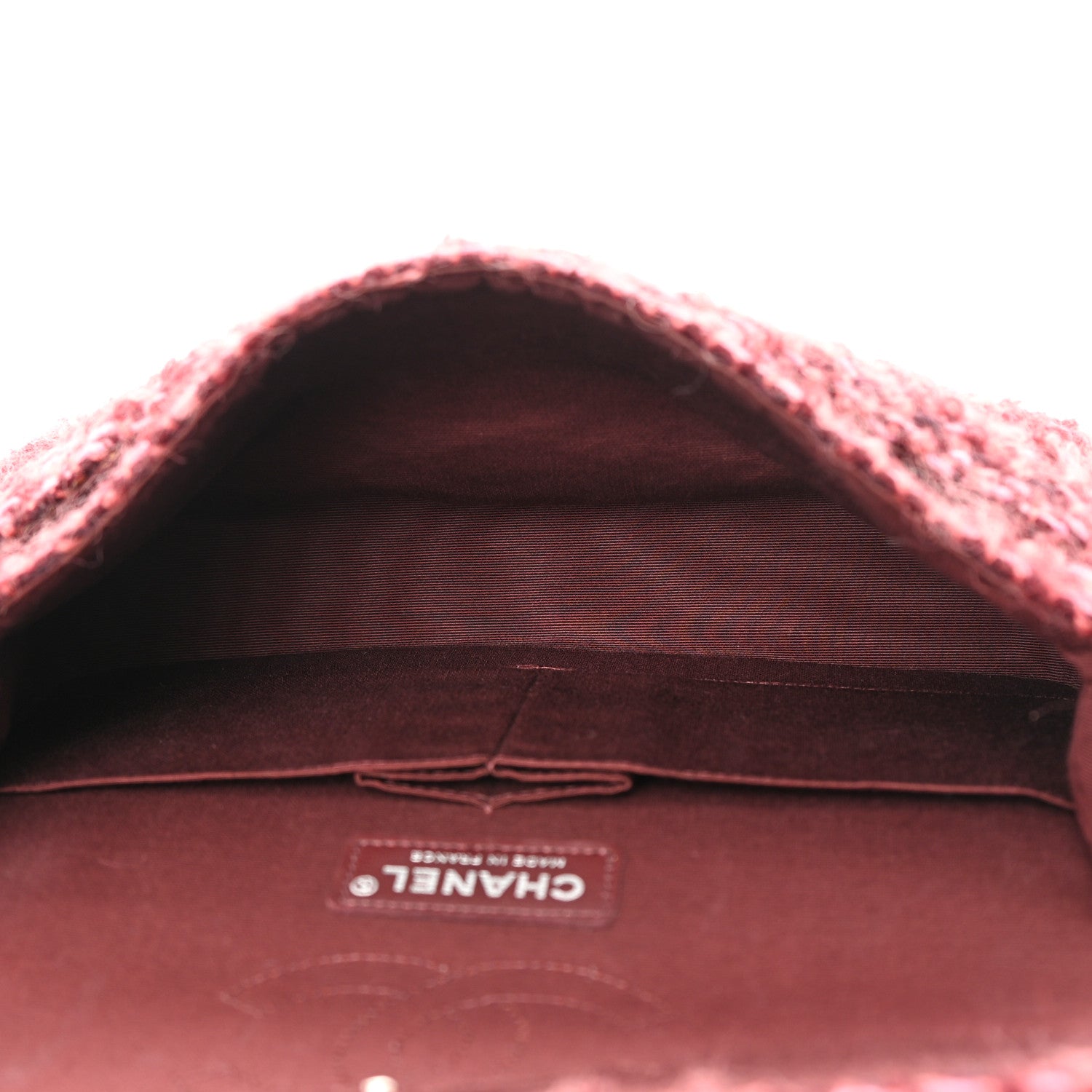 Chanel Tweed Quilted Medium Double Flap Red 4 of 14