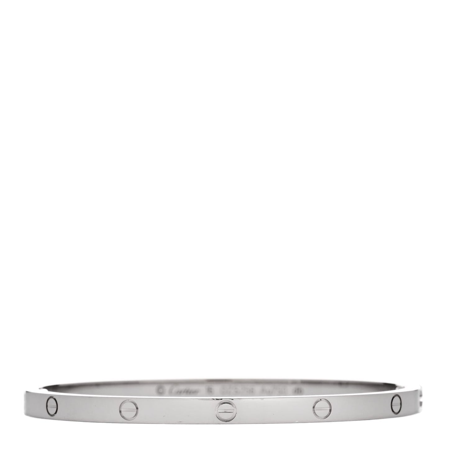 18K White Gold Small LOVE Bracelet 16