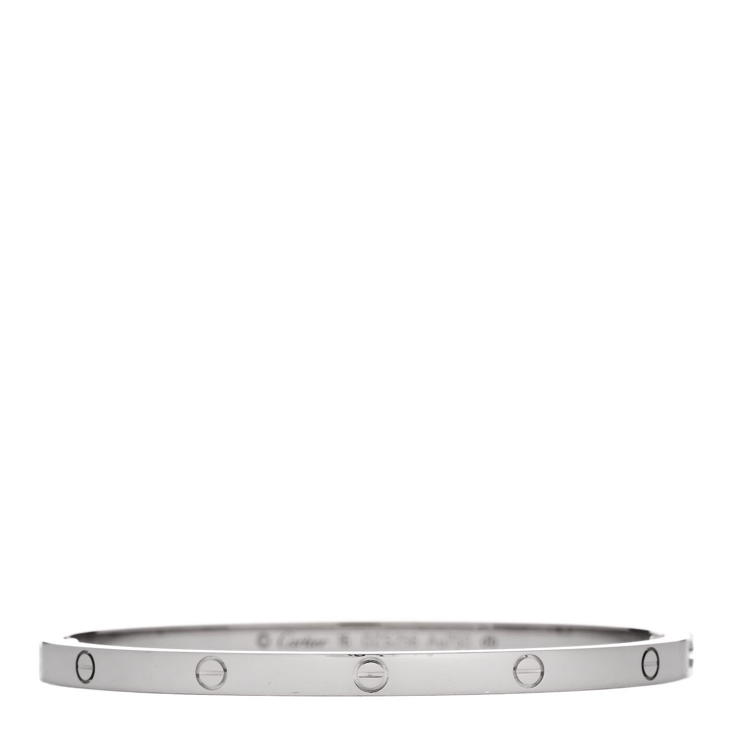 Cartier 18K White Gold Small LOVE Bracelet 16 1 of 8