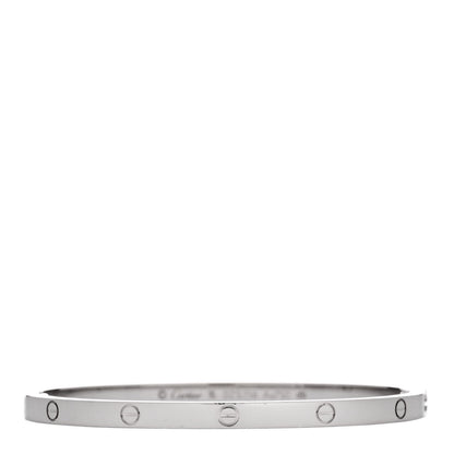 Cartier 18K White Gold Small LOVE Bracelet 16 1 of 8