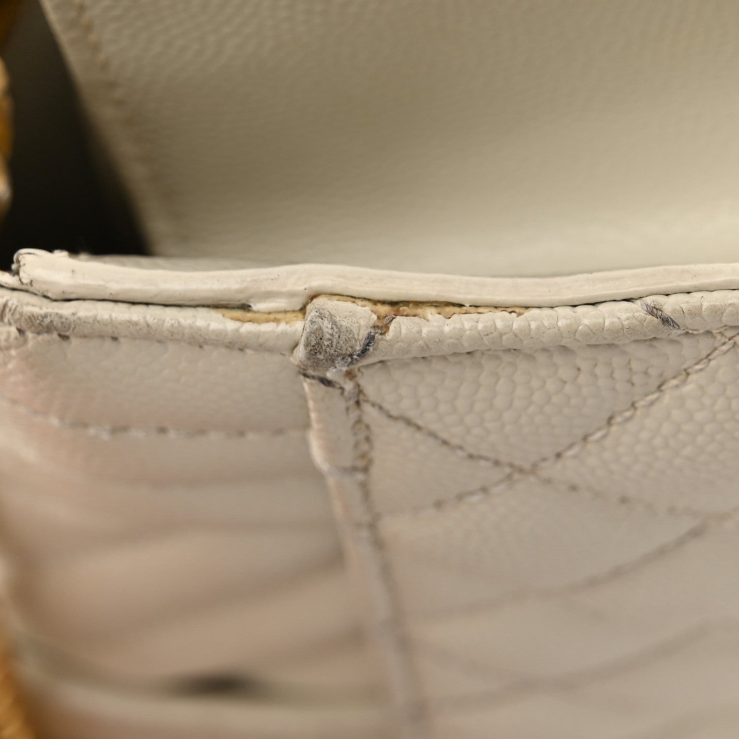 Saint Laurent Grain De Poudre Textured Mixed Matelasse Triquilt Medium Monogram Satchel Crema Soft 16 of 19